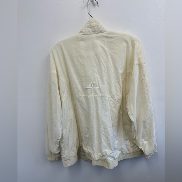 Vintage 90's Nautical Cream Windbreaker Funnel Neck Jacket Size L - Picture 14 of 14
